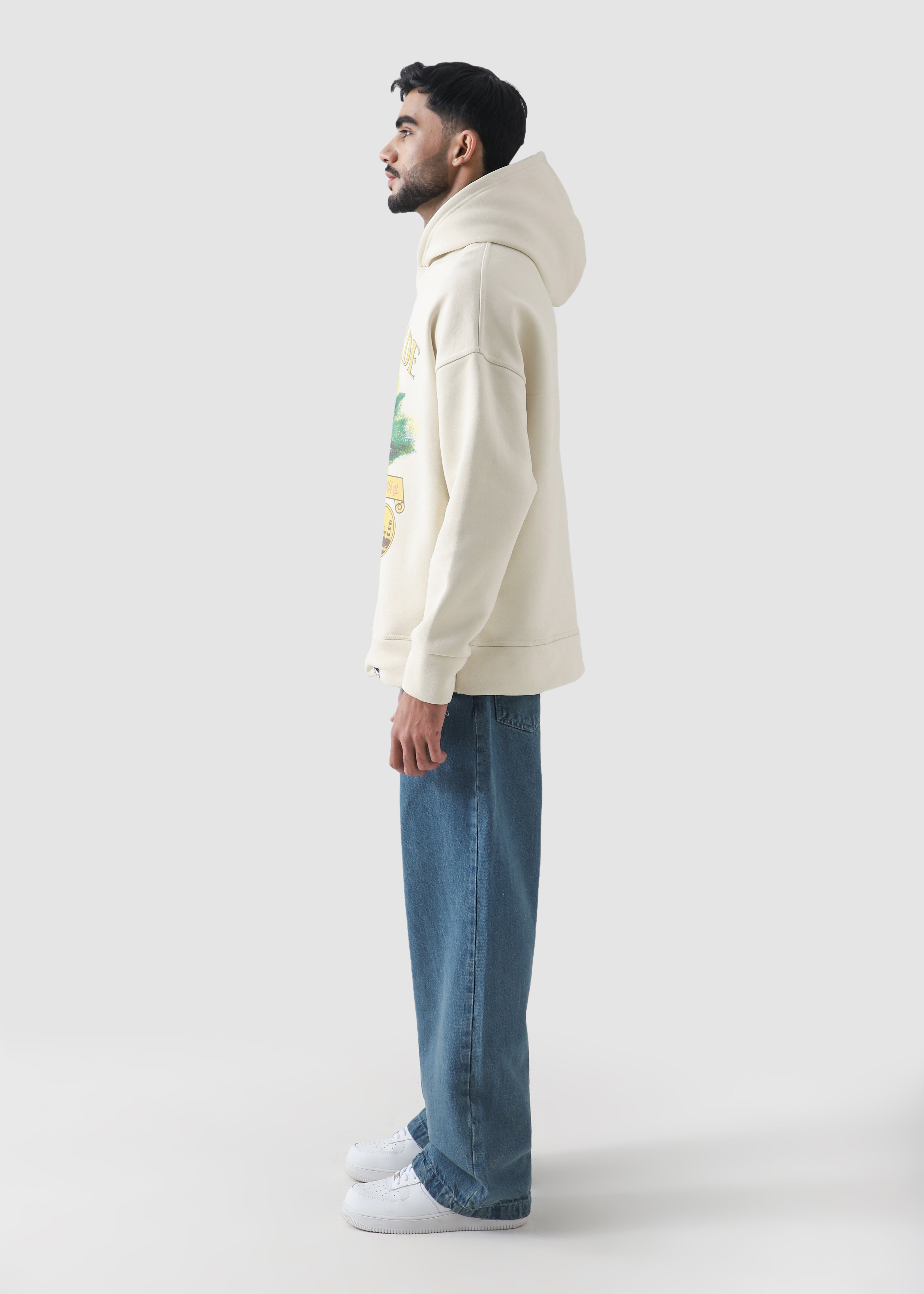 Eden Made oversized hoodie male model full body front view Pakistan – GROOVY