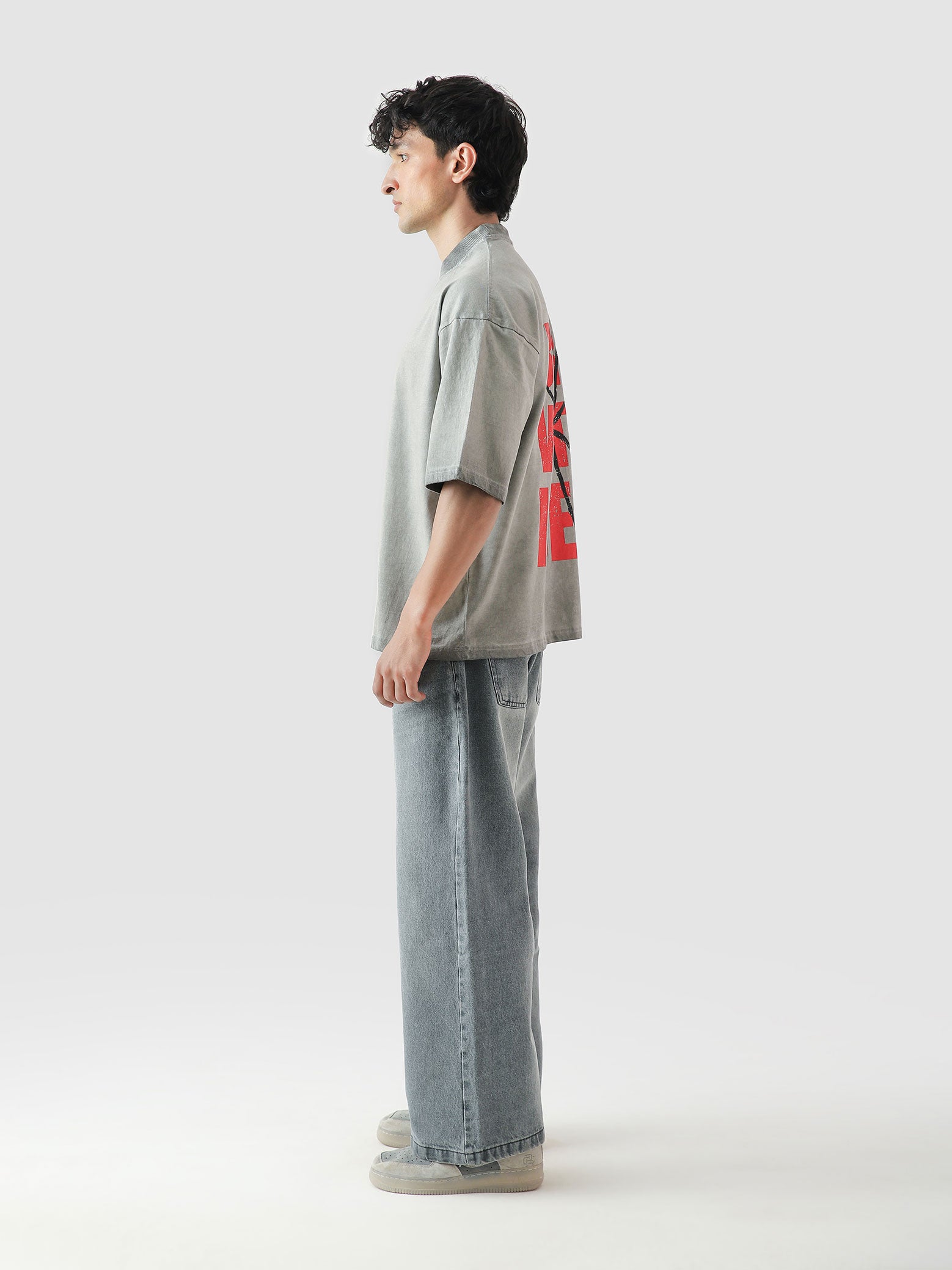 The Creator Tee flat lay oil fade washed bold back graphic Pakistan – GROOVY