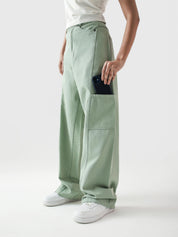 Utility V1 mint green cargos male model outdoor lifestyle shot Pakistan – GROOVY