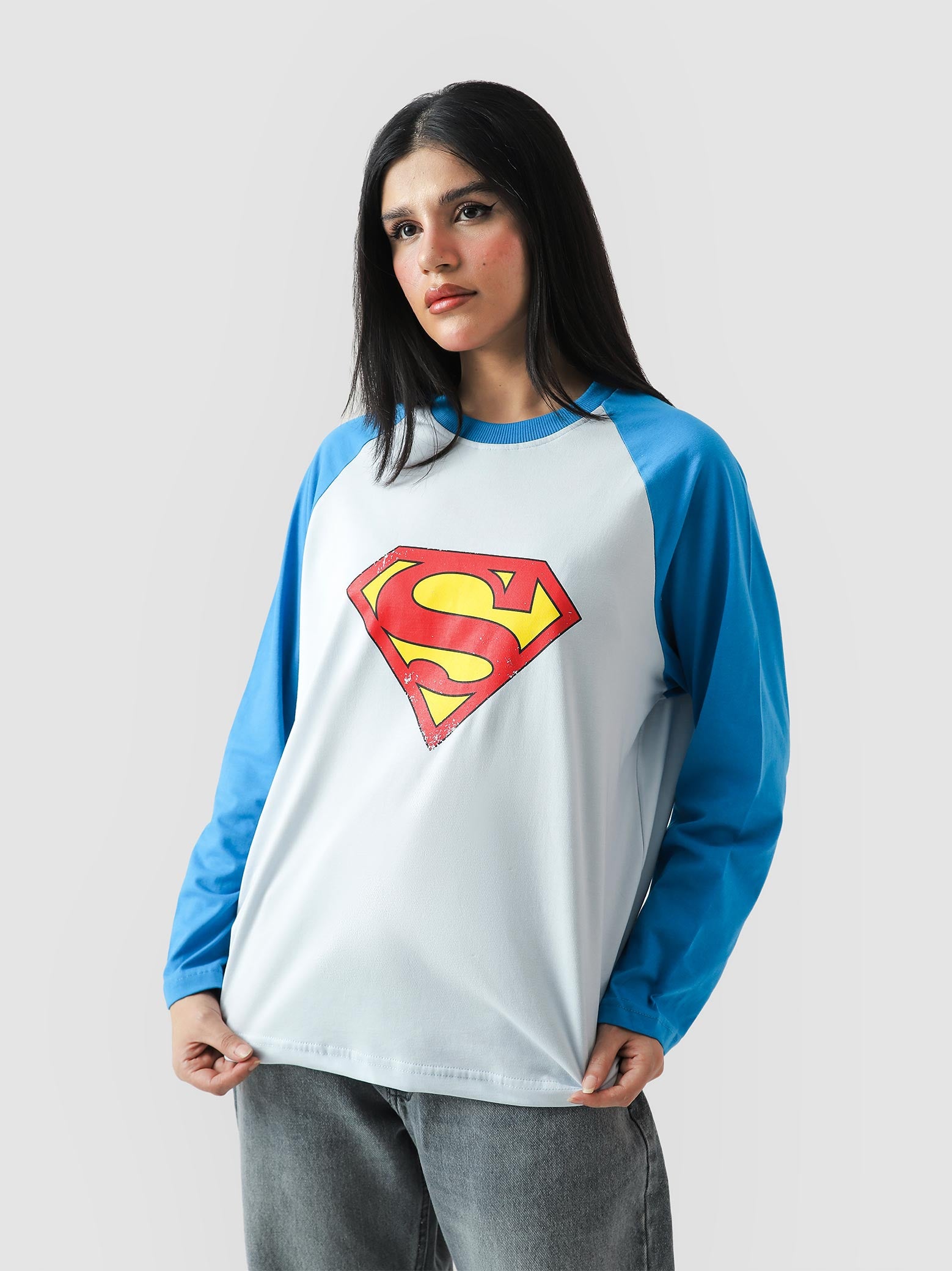 Superman full sleeves tee additional lifestyle angle Pakistan – GROOVY