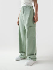 Utility V1 mint green cargo pants flat lay wide leg cargo Pakistan – GROOVY