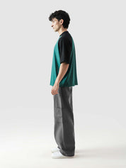 CORE tees racing green raglan closeup contrast sleeve logo detail Pakistan – GROOVY