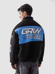 Racer jacket male model outdoor lifestyle shot streetwear Pakistan – GROOVY
