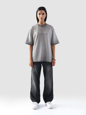 Oil fade blank oversized t-shirt male model full body front view Pakistan – GROOVY