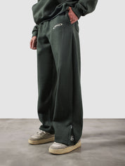 Utility Sweats heather green male model full body front view relaxed fit Pakistan – GROOVY