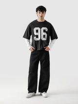 96 Double Layer Jersey - Black