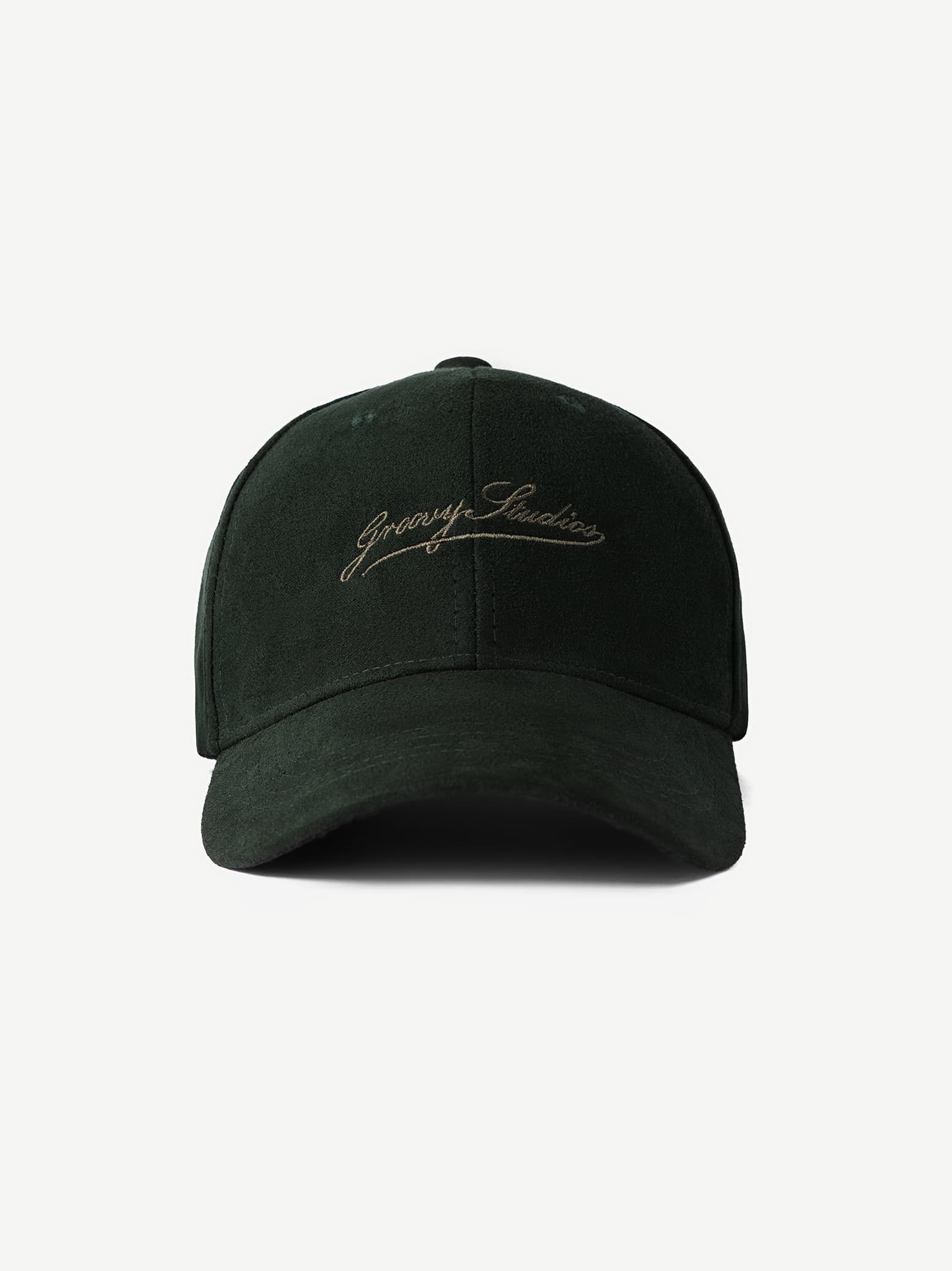 Super Suede deep green cap by GROOVY - soft suede, adjustable fit