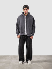 Granite essential zipper hoodie male model full body front view Pakistan – GROOVY