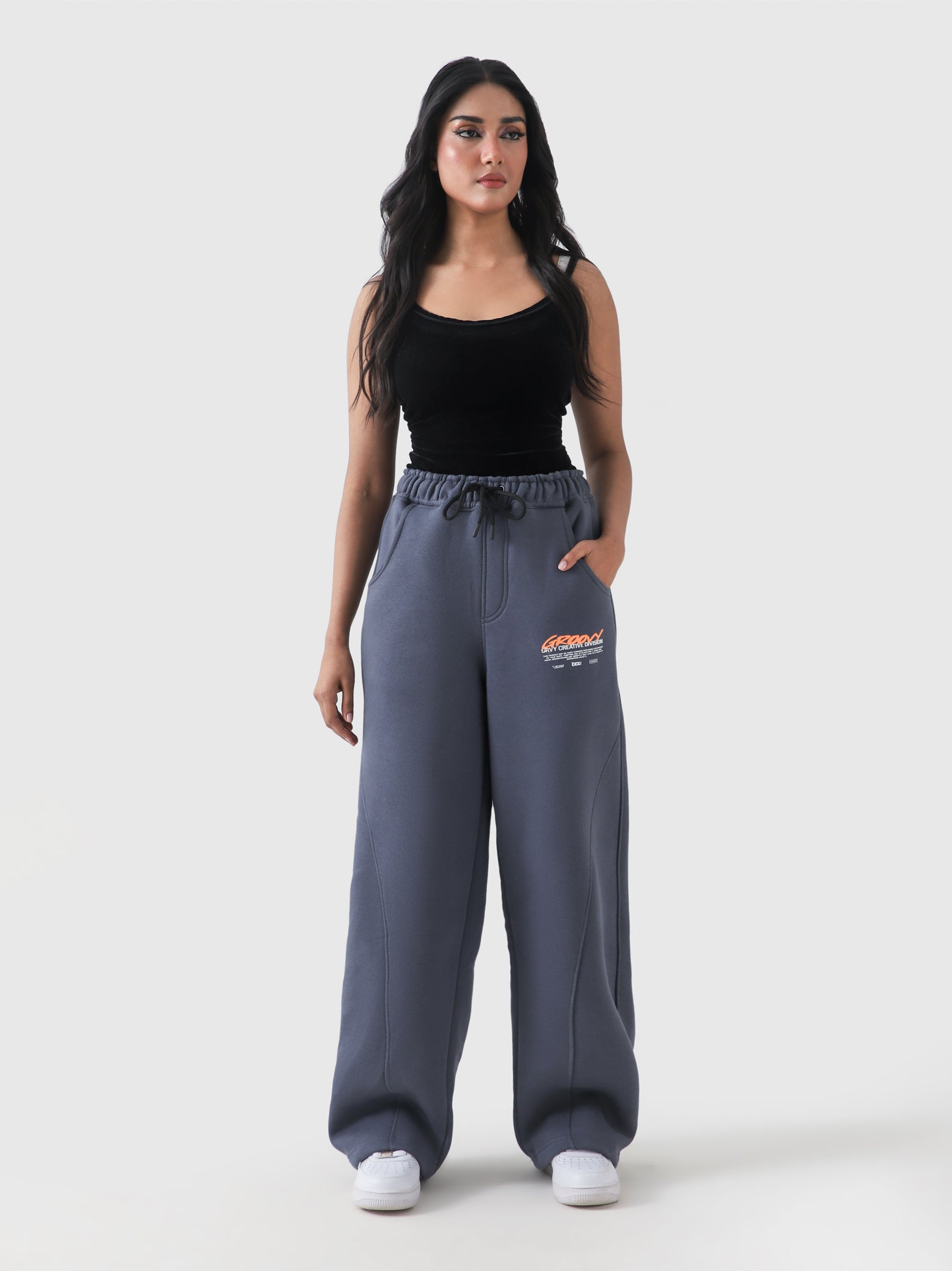 Unity VI slate blue summer trouser male model full body front view Pakistan – GROOVY