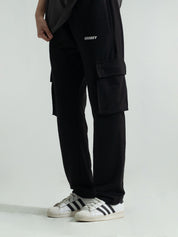 Black Cargo Trousers - GROOVY