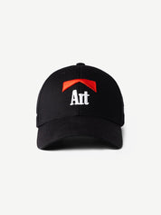 GROOVY THE ARTIST black baseball cap with bold red graphic art on the front