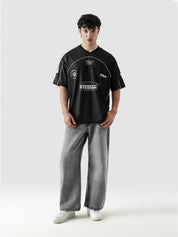 69 Baller Jersey black male model full body front view oversized mesh Pakistan – GROOVY