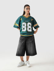88 Athletics basketball jersey racing green gold male model full body front Pakistan – GROOVY
