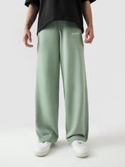 Sage green baggy trousers male model full body front view Pakistan – GROOVY