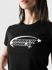 Broken Souls babytee female model full body front view Pakistan – GROOVY