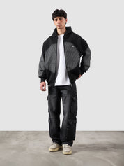 The Illusion Zipper hoodie male model full body front view illusion graphic Pakistan – GROOVY