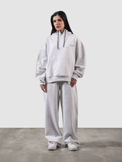 Utility Top arctyc white male model full body front view oversized hoodie Pakistan – GROOVY