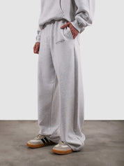 Utility Sweats arctyc white male model full body front view relaxed fit Pakistan – GROOVY