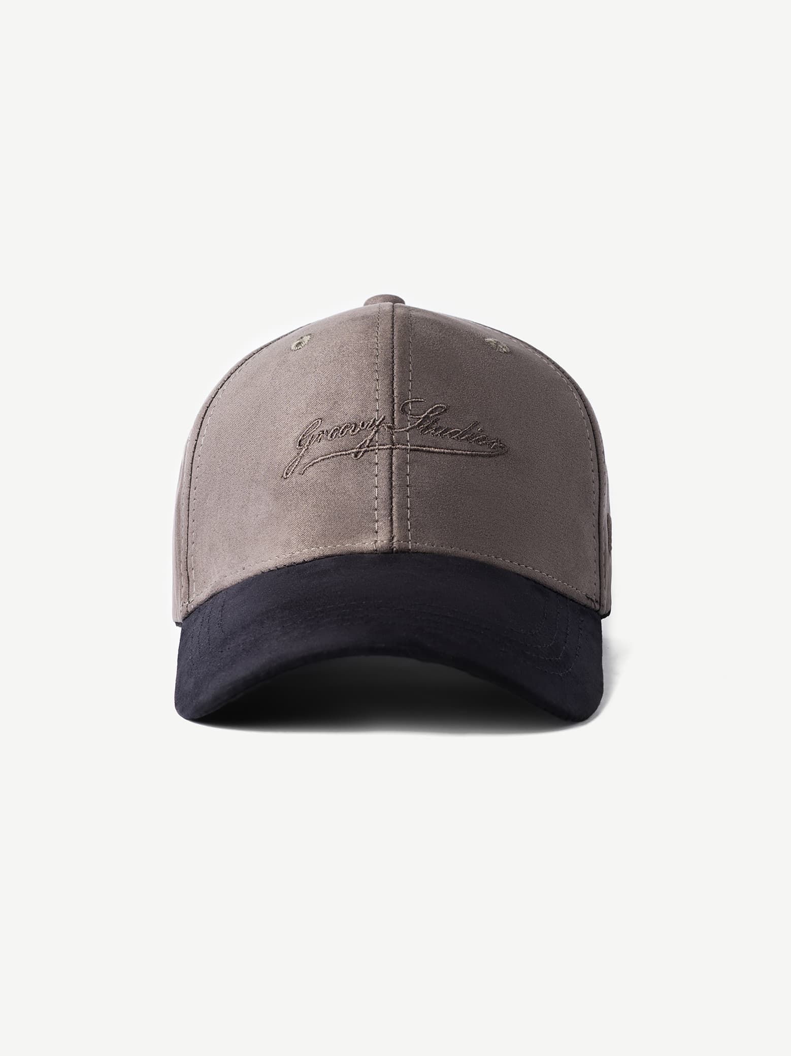 Super Suede storm taupe cap by GROOVY - soft suede, adjustable fit