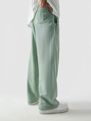 Piping trouser sage green male model full body front view contrast detail Pakistan – GROOVY