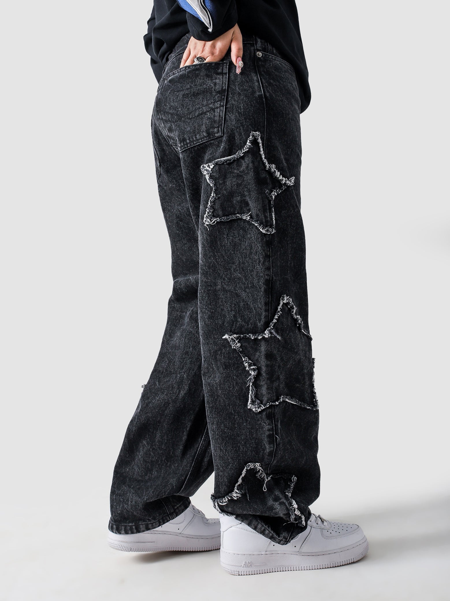 Star Denim baggy jeans male model front view relaxed fit Pakistan – GROOVY