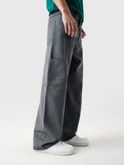 Utility V1 grey cargos male model back view wide leg utility Pakistan – GROOVY