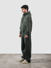 Utility Top heather green male model back view oversized relaxed fit Pakistan – GROOVY