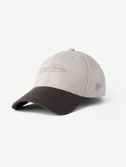 GROOVY Classic Snapback cap in stone with two-tone panels and suede-touch brim