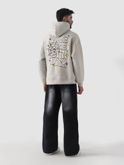 Make Your Own Luck hoodie male model back view 310 GSM cotton Pakistan – GROOVY
