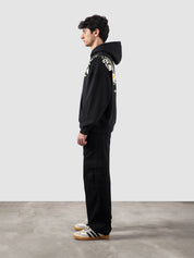 Floral hoodie male model back view floral graphic print Pakistan – GROOVY