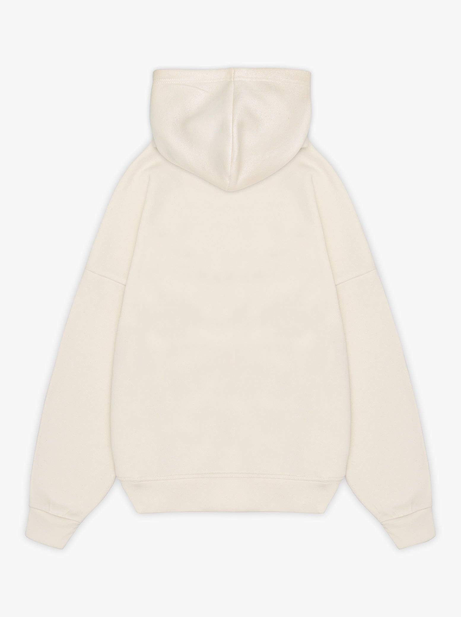 Sanctuary hoodie cream male model back view 360 GSM fleece streetwear Pakistan – GROOVY