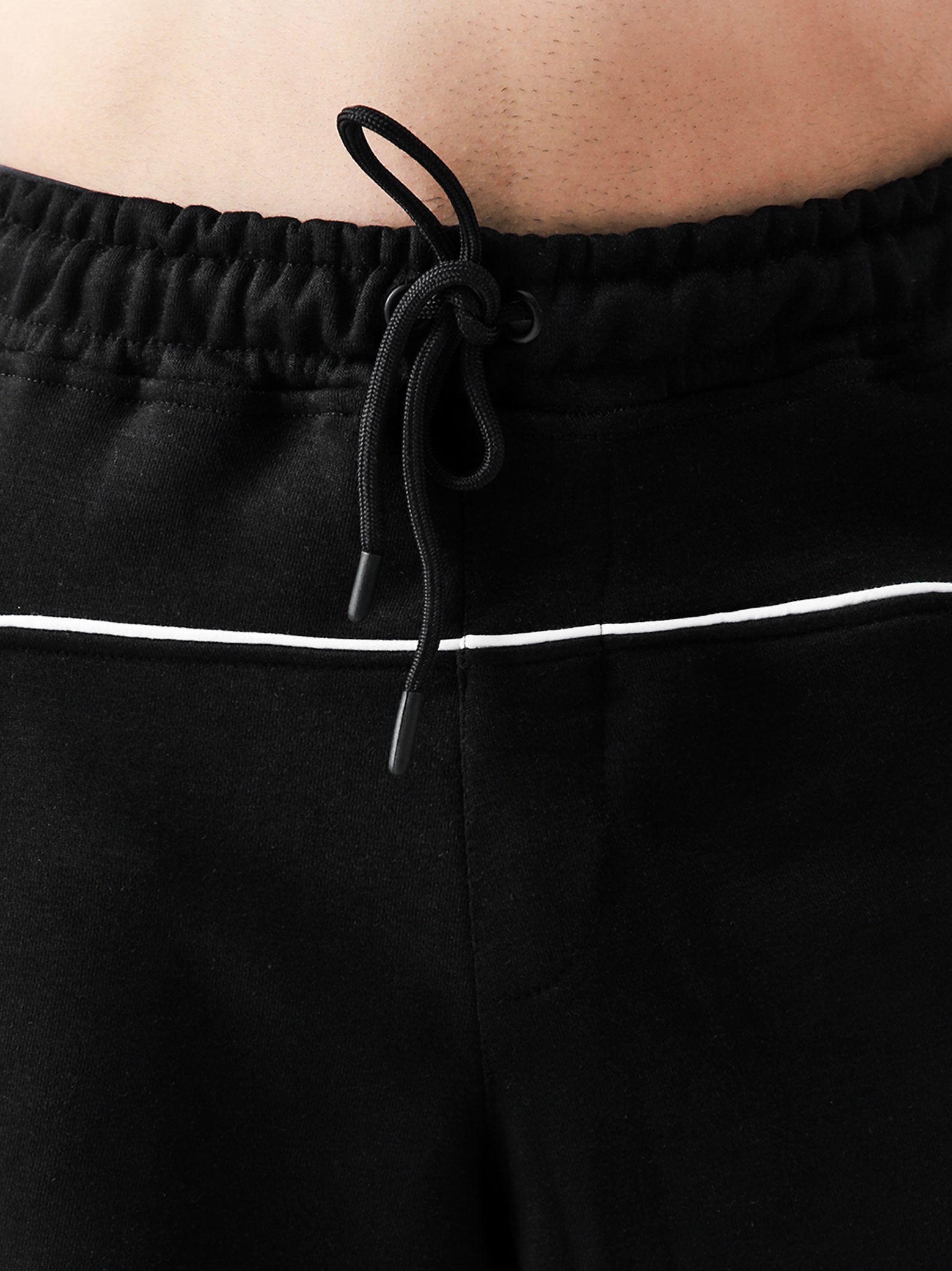 Black piping trouser male model back view wide leg contrast piping Pakistan – GROOVY