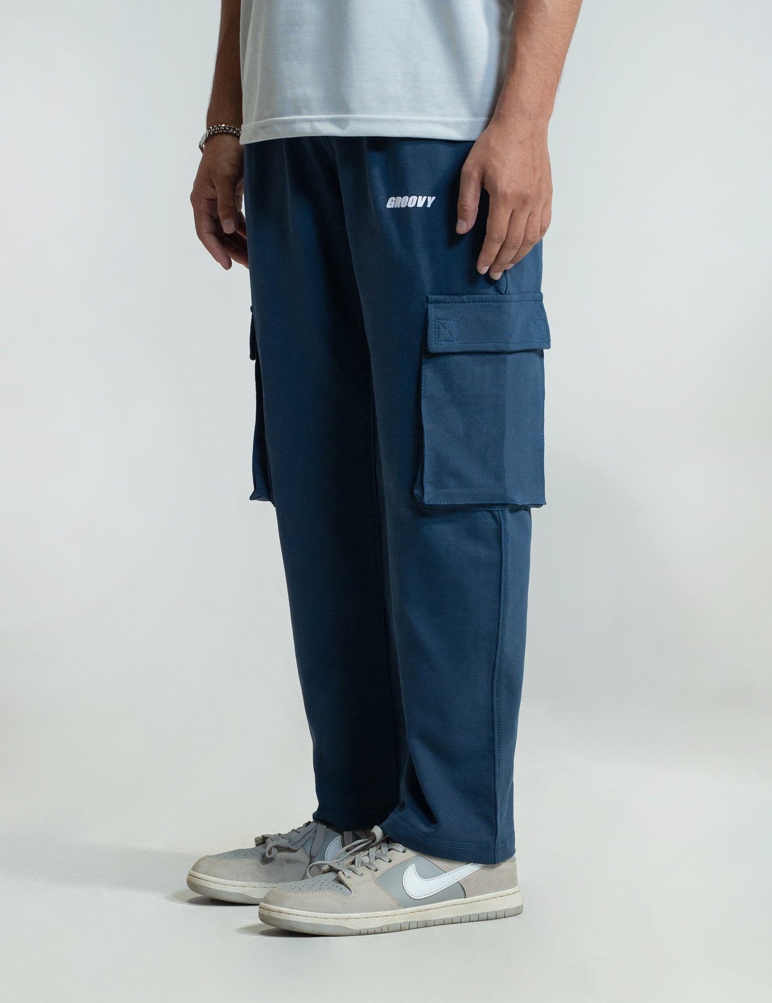 Deep Blue Cargo Trousers - GROOVY