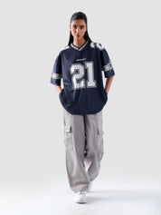 Allstars basketball jersey yale blue male model back view varsity streetwear Pakistan – GROOVY