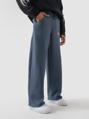 Unity VI slate blue winter trouser male model back view baggy fit Pakistan – GROOVY