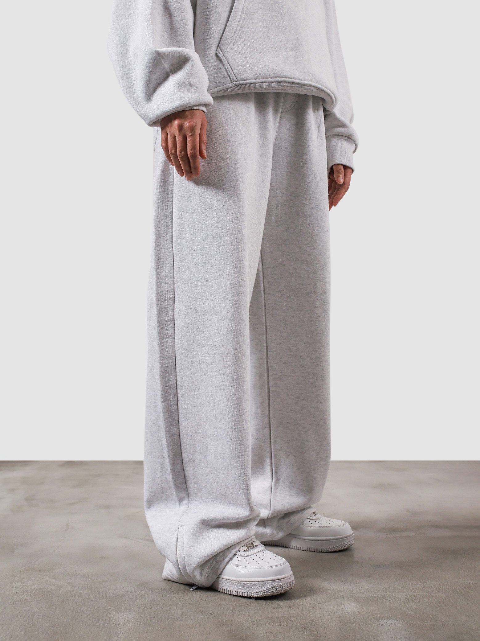 Utility Sweats arctyc white male model back view relaxed fit Pakistan – GROOVY