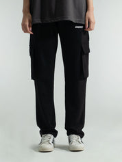 Black Cargo Trousers - GROOVY