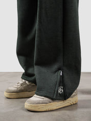 Utility Sweats heather green male model back view relaxed fit Pakistan – GROOVY