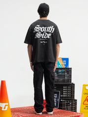 South Side tee closeup bold graphic print front detail Pakistan – GROOVY