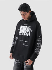 White Beard One Piece anime hoodie male model side view full body Pakistan – GROOVY
