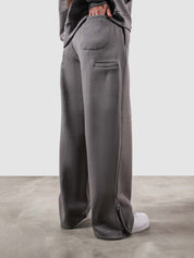 Utility Sweats granite grey male model side view full body Pakistan – GROOVY