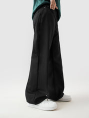 CORE denim black jeans male model side view full body Pakistan – GROOVY