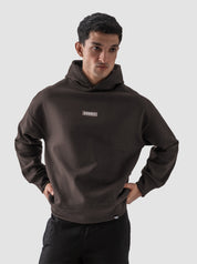 Mocha brown oversized hoodie male model side view full body Pakistan – GROOVY