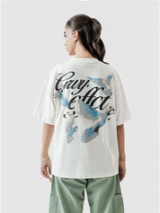 GRVYBirds puff printed tee male model back view Pakistan – GROOVY