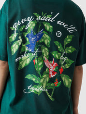 Green Hummingbird tee male model back view Pakistan – GROOVY