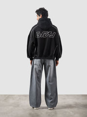 5 Way Stitch Hoodie male model side view oversized streetwear Pakistan – GROOVY