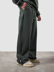 Utility Sweats heather green male model side view full body Pakistan – GROOVY