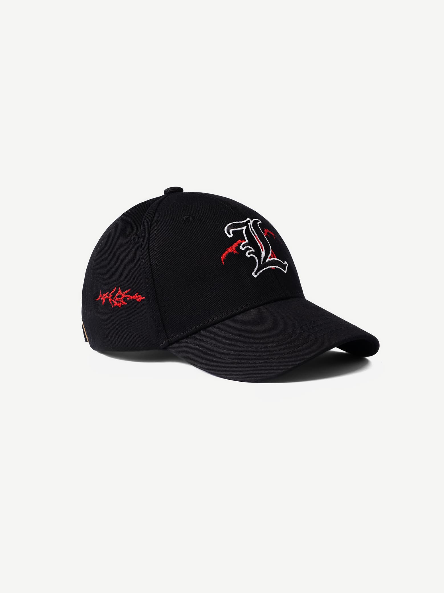 GROOVY Death Note black graphic cap, anime-inspired red artwork