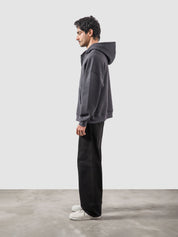 Granite essential zipper hoodie male model side view full body Pakistan – GROOVY