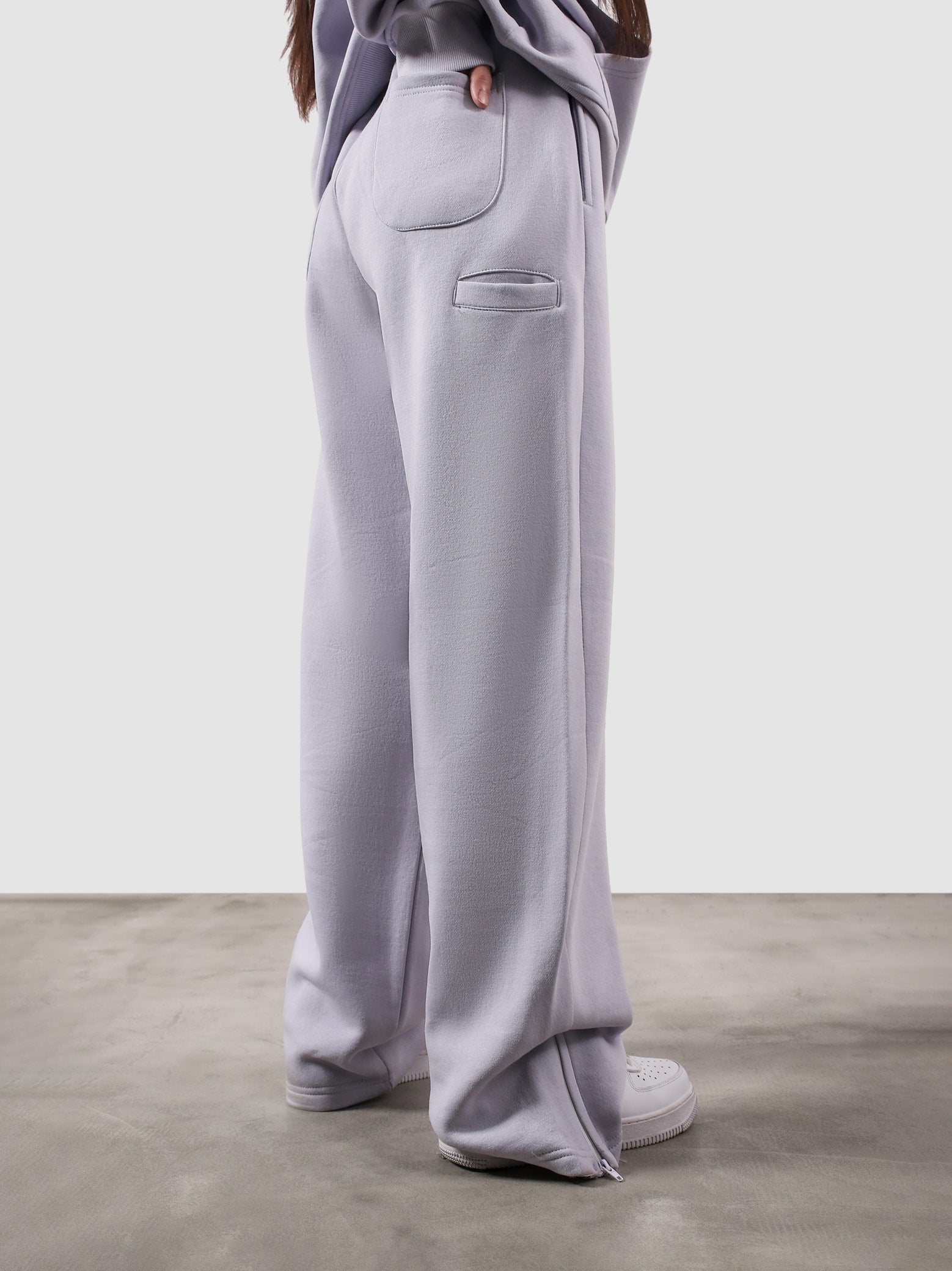 Utility Sweats lilac male model side view full body streetwear Pakistan – GROOVY